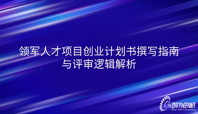 領軍人才項目創(chuàng)業(yè)計劃書撰寫指南與評審邏輯解析.jpg